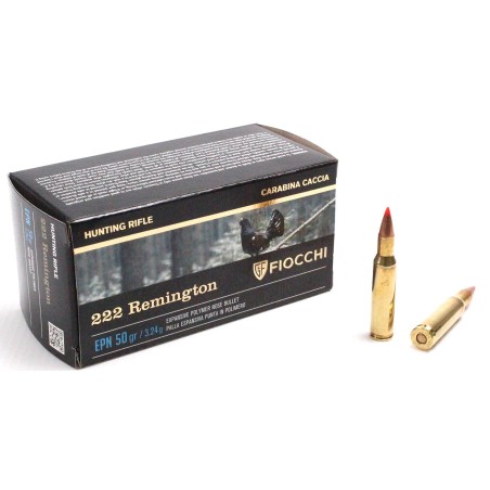 Munitions FIOCCHI 222 Rem EPN 50gr x50