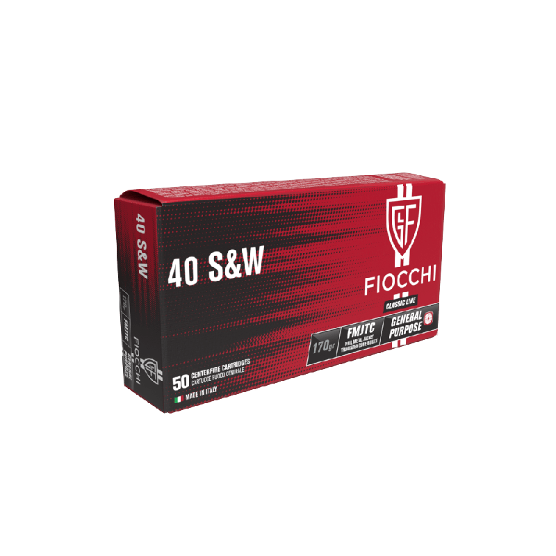 Munitions FIOCCHI .40S&W FMJTC 170gr  x50