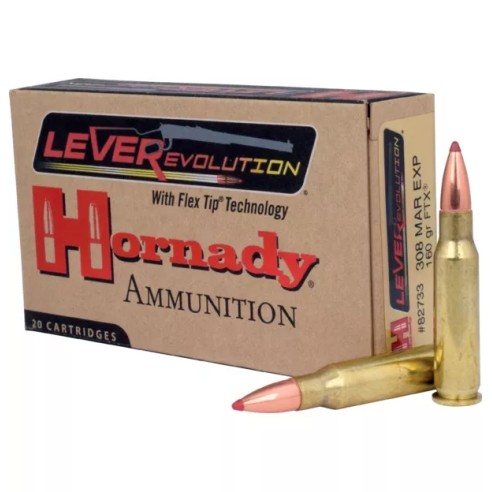 Munitions HORNADY 308 Marlin Express FTX 160gr x20