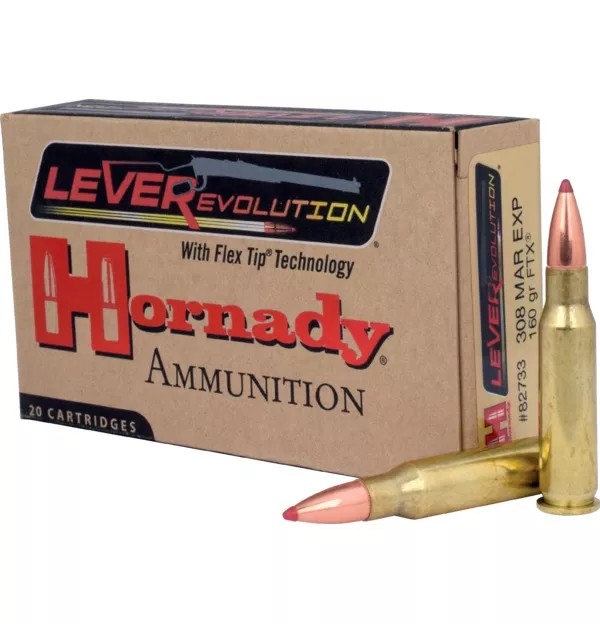 Munitions HORNADY 308 Marlin Express FTX 160gr x20