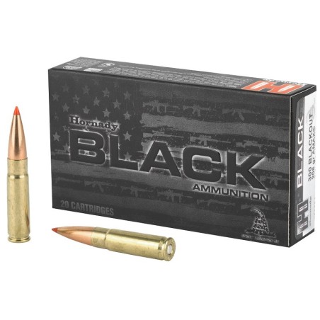 Munitions HORNADY 300 BLK Black Ammunition A-MAX 208gr x20