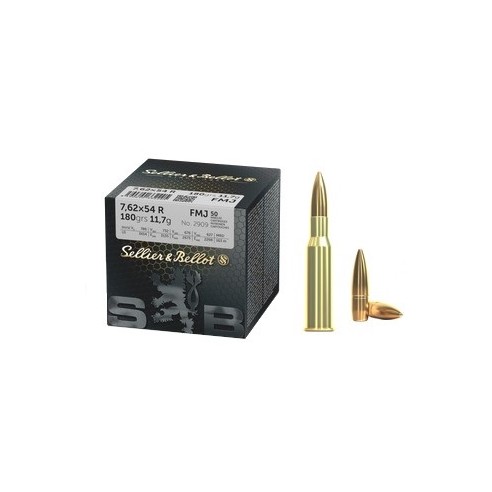 Munitions Sellier & Bellot 7.62x54R FMJ 180gr x50