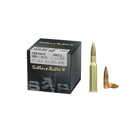 Munitions Sellier & Bellot 7.62x54R FMJ 180gr x50