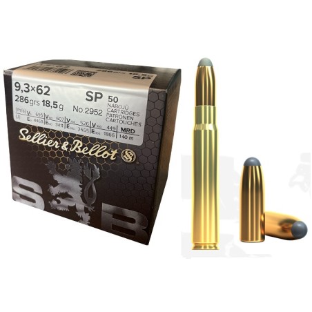 SELLIER BELLOT 9.3X62 285GR VRAC