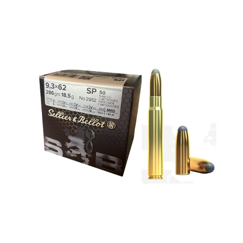 Munitions Sellier & Bellot 9.3x62 SP 285gr x50