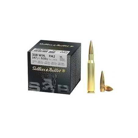 Munitions Sellier & Bellot 308 Win FMJ 147gr x50