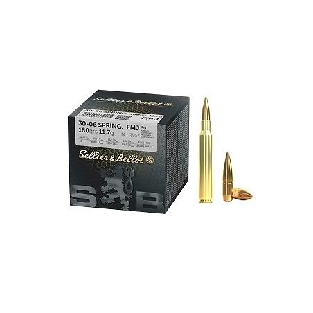 Munitions Sellier & Bellot 30-06 FMJ 180gr x50