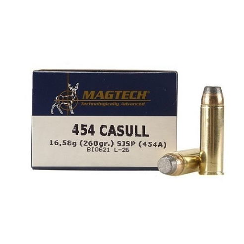 Munitions MAGTECH 454 Casull SJSP-Flat x20
