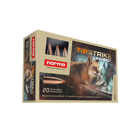 Munitions NORMA 243 Win Tipstrike Varmint 76gr x20