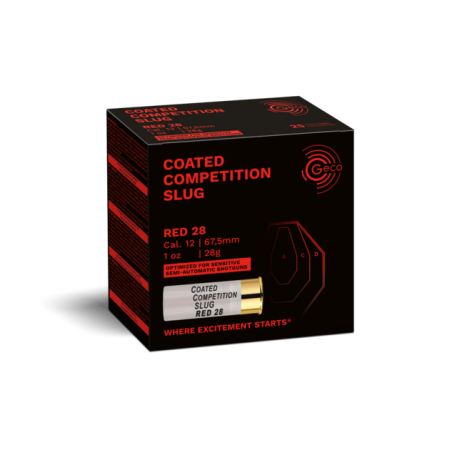 Cartouches balles GECO 12/67.5 Competition Slug Red 28g x25