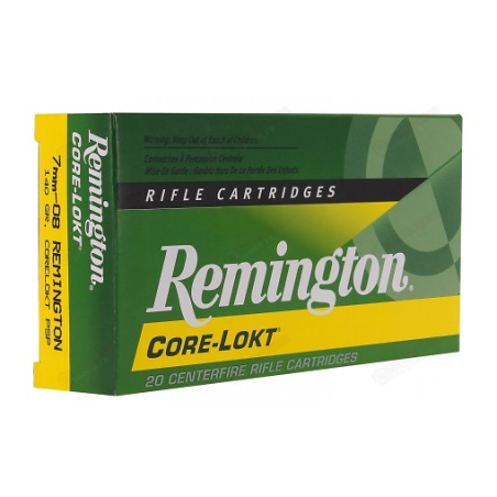 Munitions REMINGTON 7-08 Rem Core-Lokt PSP 140gr x20
