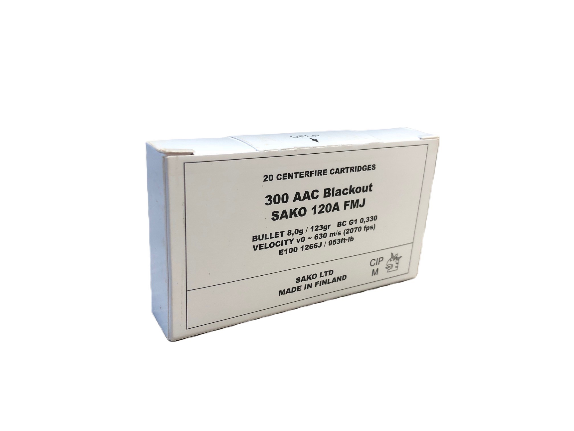 Munitions SAKO 300 BLK 123gr x20