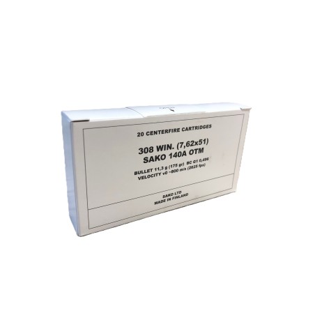 Munitions SAKO 308 OTM HPBT 175gr x20