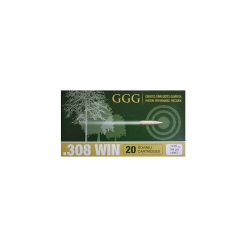 Munitions GGG 308 HPBT Sierra 168gr x20