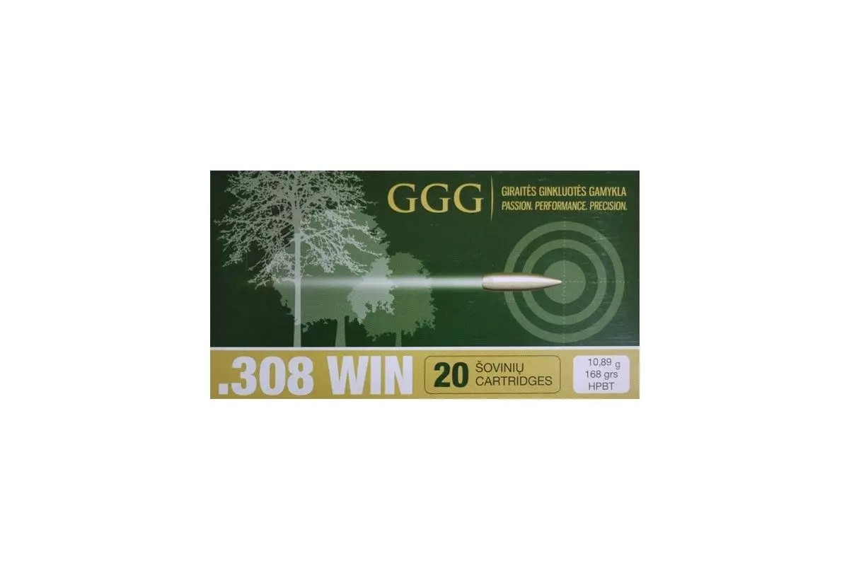 Munitions GGG 308 HPBT Sierra 168gr x20