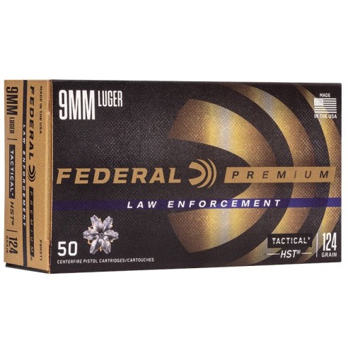 Munitions FEDERAL 9x19 HST 124gr x50