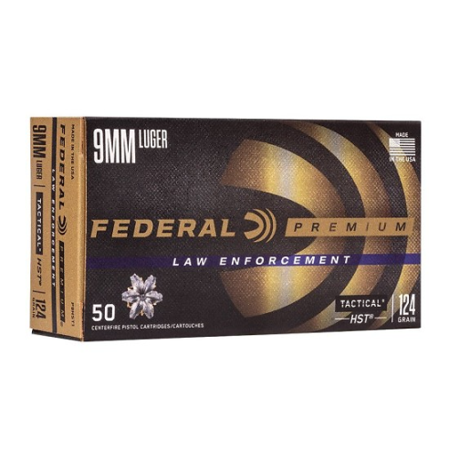 Munitions FEDERAL 9x19 HST 124gr x50