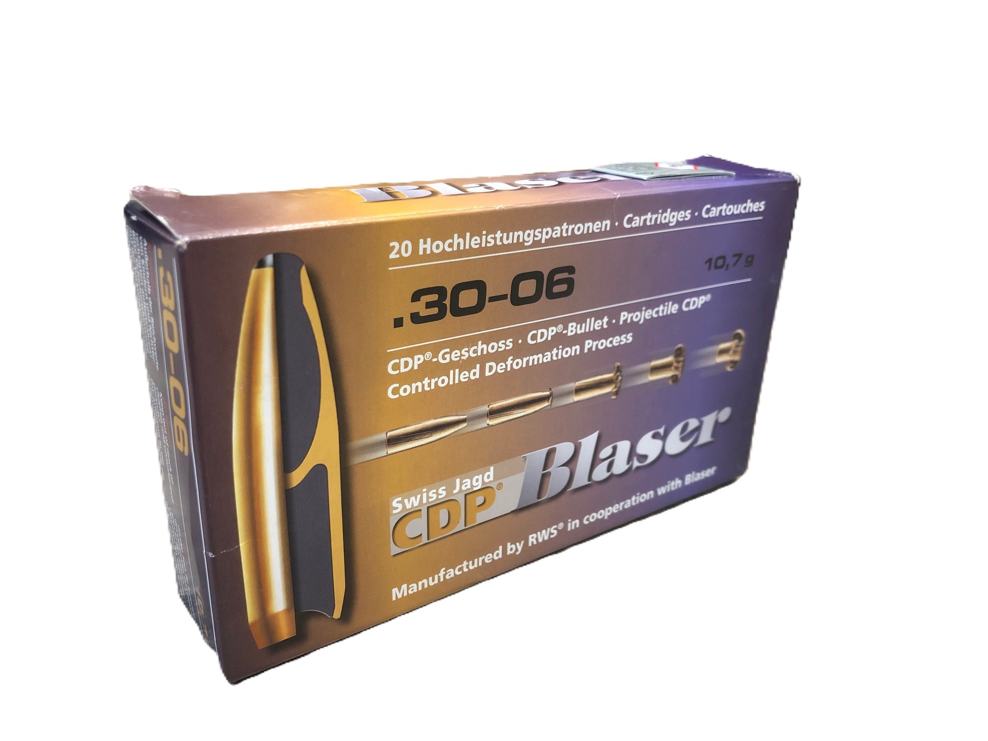 Munitions BLASER 30-06 CDP 165gr x20