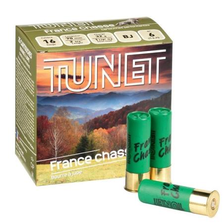 Cartouches TUNET 16/70 France Chasse 32g n°8 x25