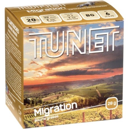 Cartouches TUNET 20/70 Migration 28g n°7 x25