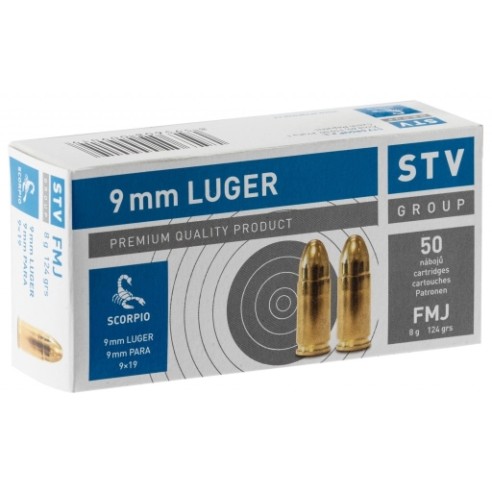 MUNITIONS STV 9X19 124GR FMJ  X50