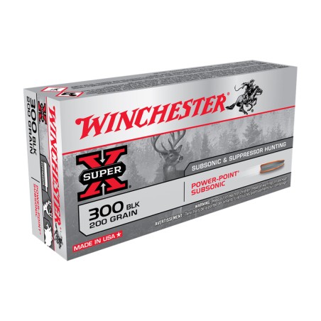 Munitions WINCHESTER 300 BLK Subsonic 200gr x20