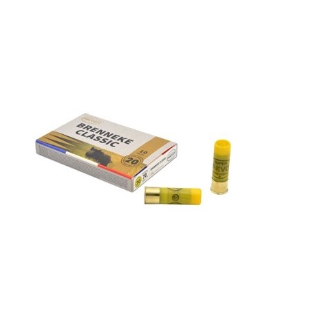 Cartouches balles PREVOT 20/70 Brenneke demi-blindée 24g x10