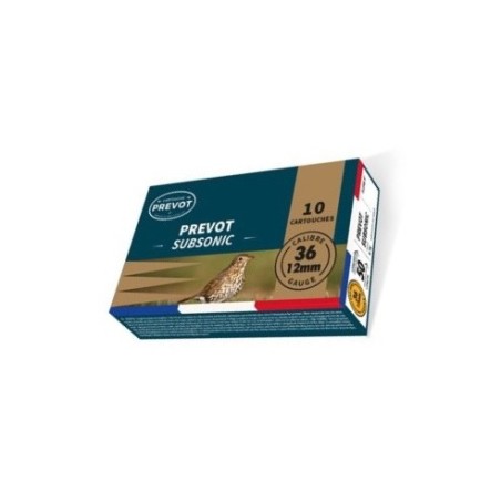 Cartouches PREVOT 12mm Subsonic 9g n°10 x10