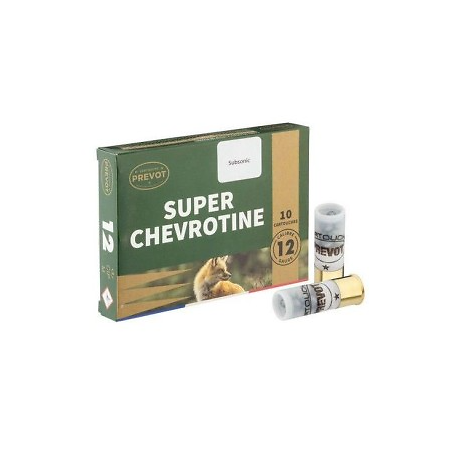 Cartouches PREVOT 12/67 Super Chevrotine Subsonic 12gr x10