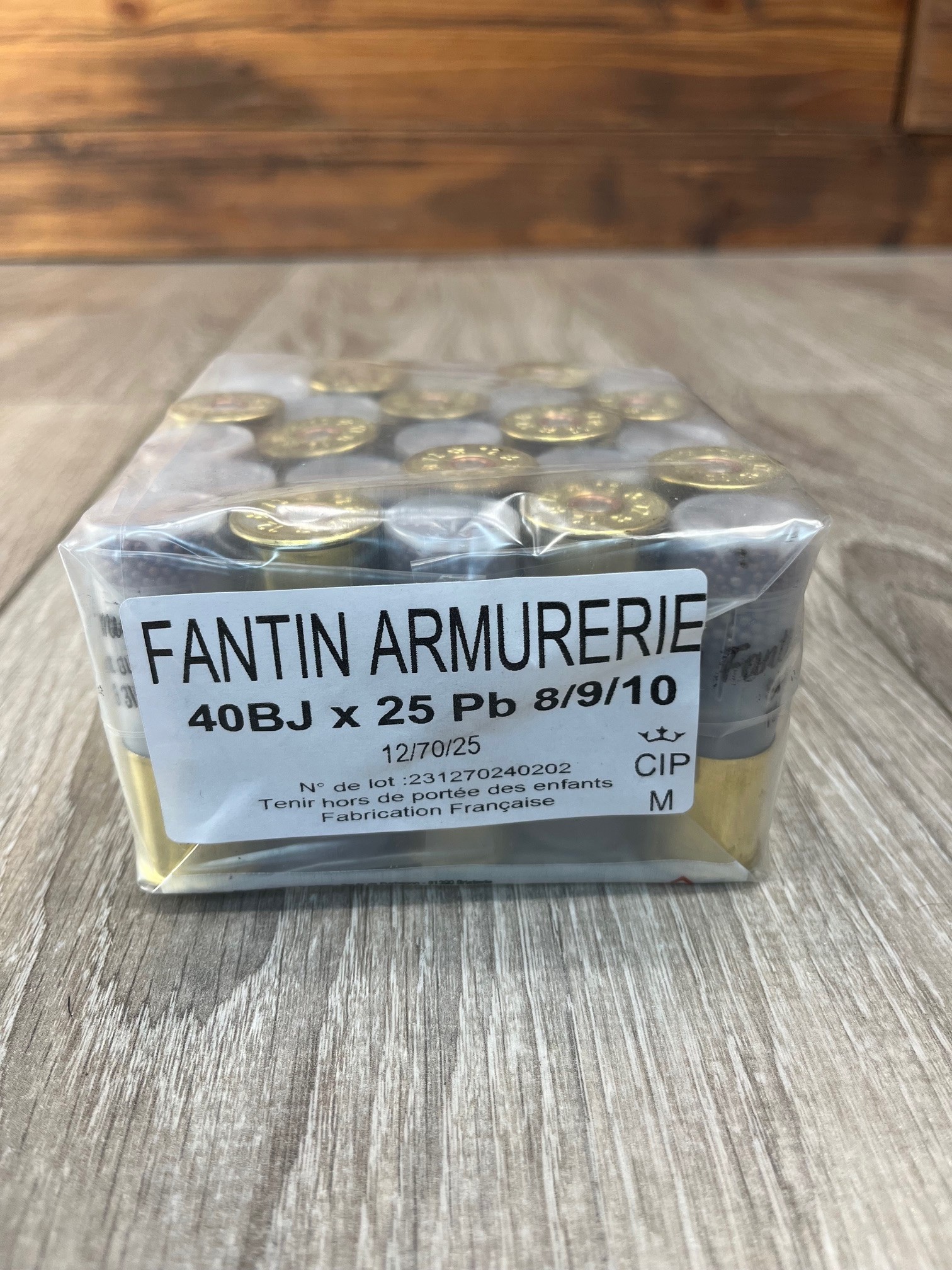Cartouches FANTIN 12/70/25 TRIO 40g n°8/9/10 x25