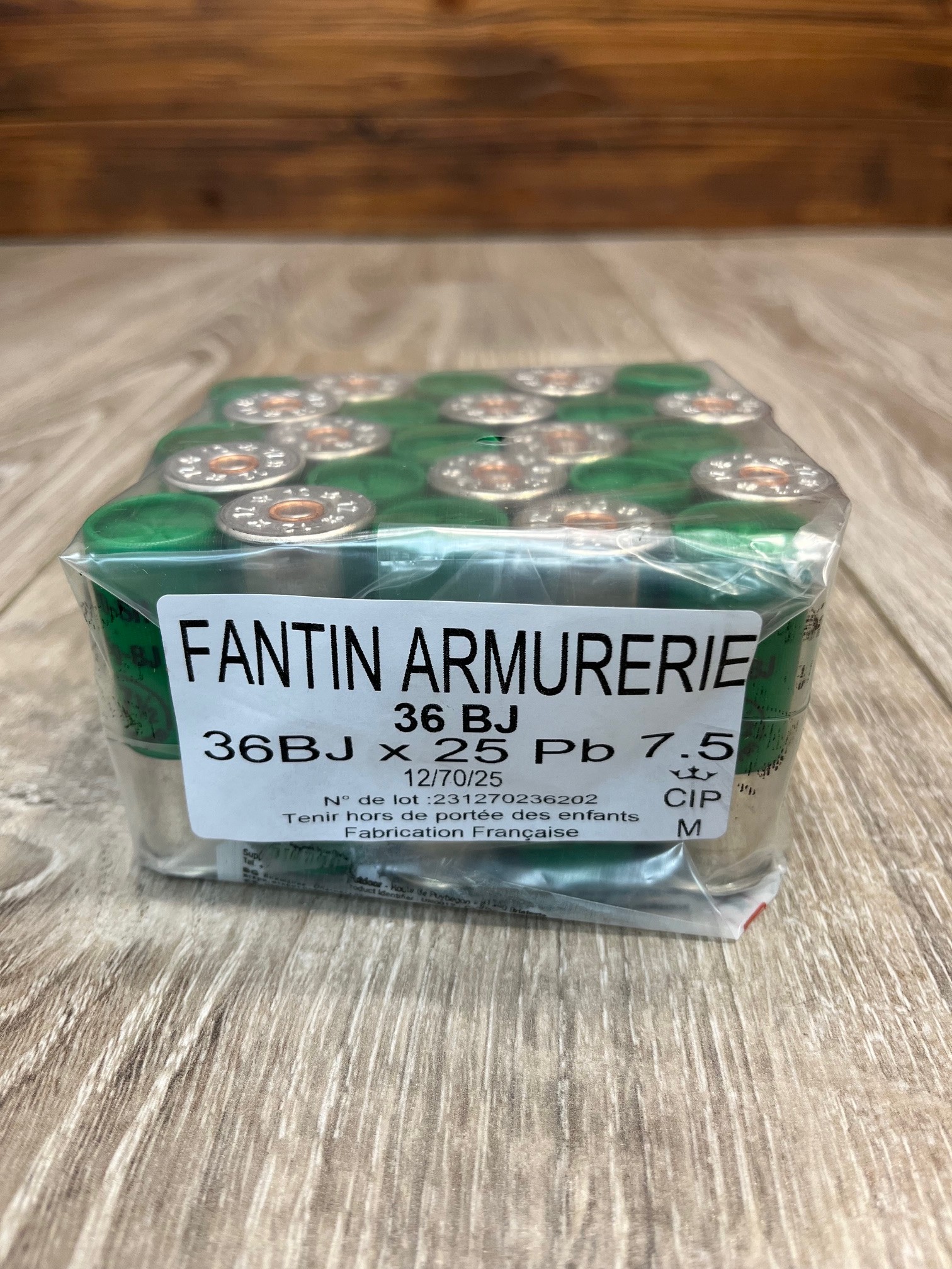 Cartouches FANTIN 12/70/25 36g BJ n°7.5 x25