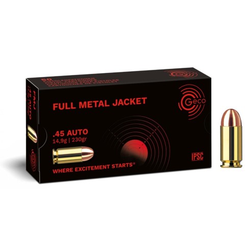 Munitions GECO 45 ACP FMJ 230gr x50