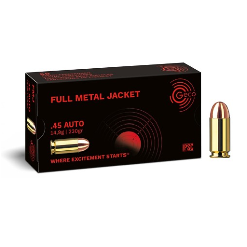 Munitions GECO 45 ACP FMJ 230gr x50