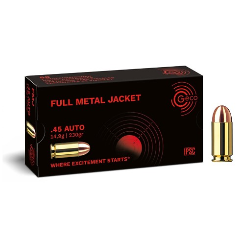 Munitions GECO 45 ACP FMJ 230gr x50