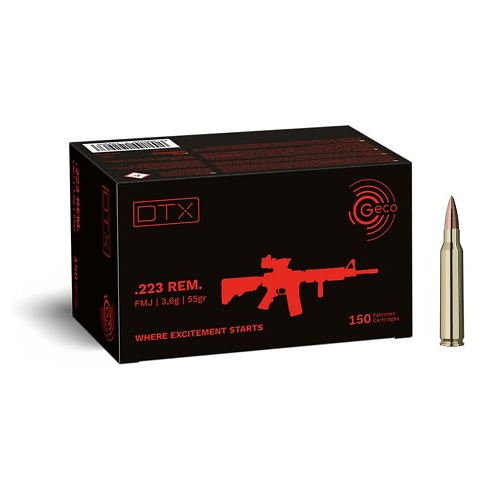 Munitions GECO 223 DTX FMJ 55gr x600