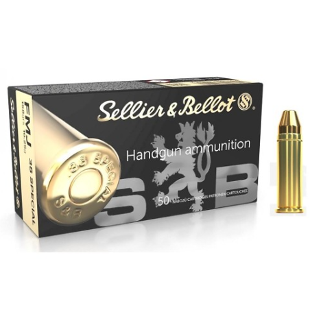 MUNITION SELLIER BELLOT 38 SPECIAL 158 GR FMJ X50
