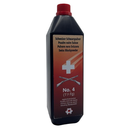 Poudre noire Suisse Poudrerie d'Aubonne n°4 Bidon de 1kg