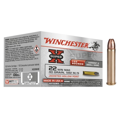 WINCHESTER 22 MAG SUPER-X 40gr JHPx150