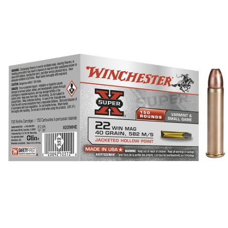 WINCHESTER 22 MAG SUPER-X 40gr JHPx150