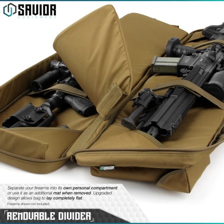 Housse SAVIOR Double carabines Urban Warfare Rifle TAN 116cm (46")
