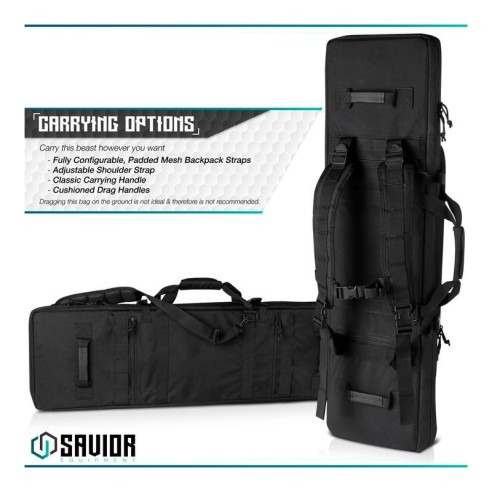 SAVIOR URBAN WARFARE FOURREAU 2 ARMES NOIR 36"...