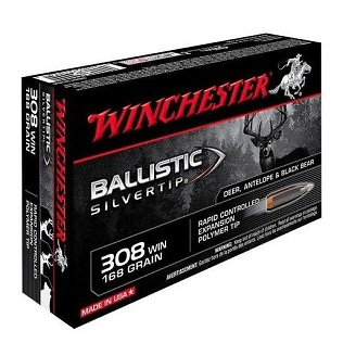 Munitions WINCHESTER 308 Ballisctic Silvertip 168gr x20