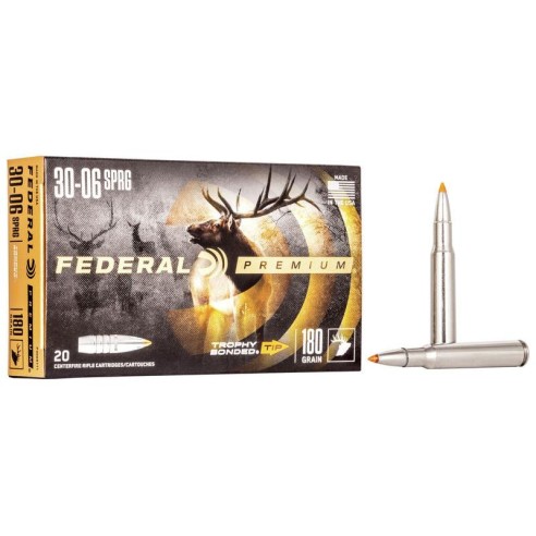 Munitions FEDERAL 30-06Trophy Bonded Tip 180gr x20