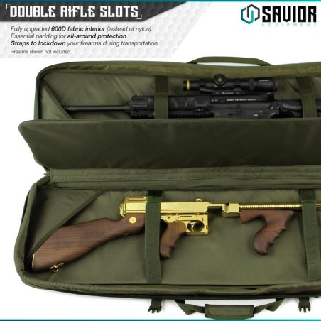 Housse SAVIOR Double carabines Urban Warfare Rifle OD Green 106cm (42")