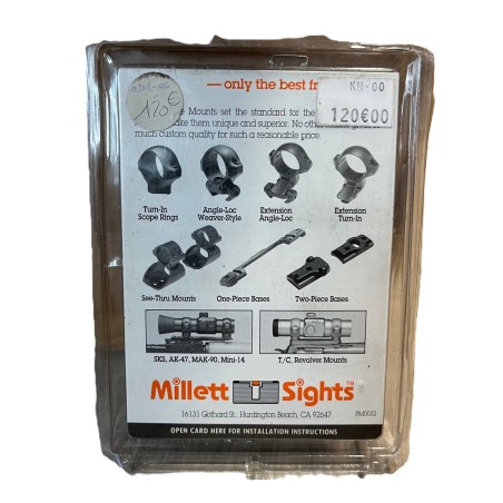 Colliers MILLETT Ø1" pour Winchester 94 Angle Eject