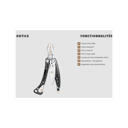 Pince multifonctions LEATHERMAN Skeletool CX