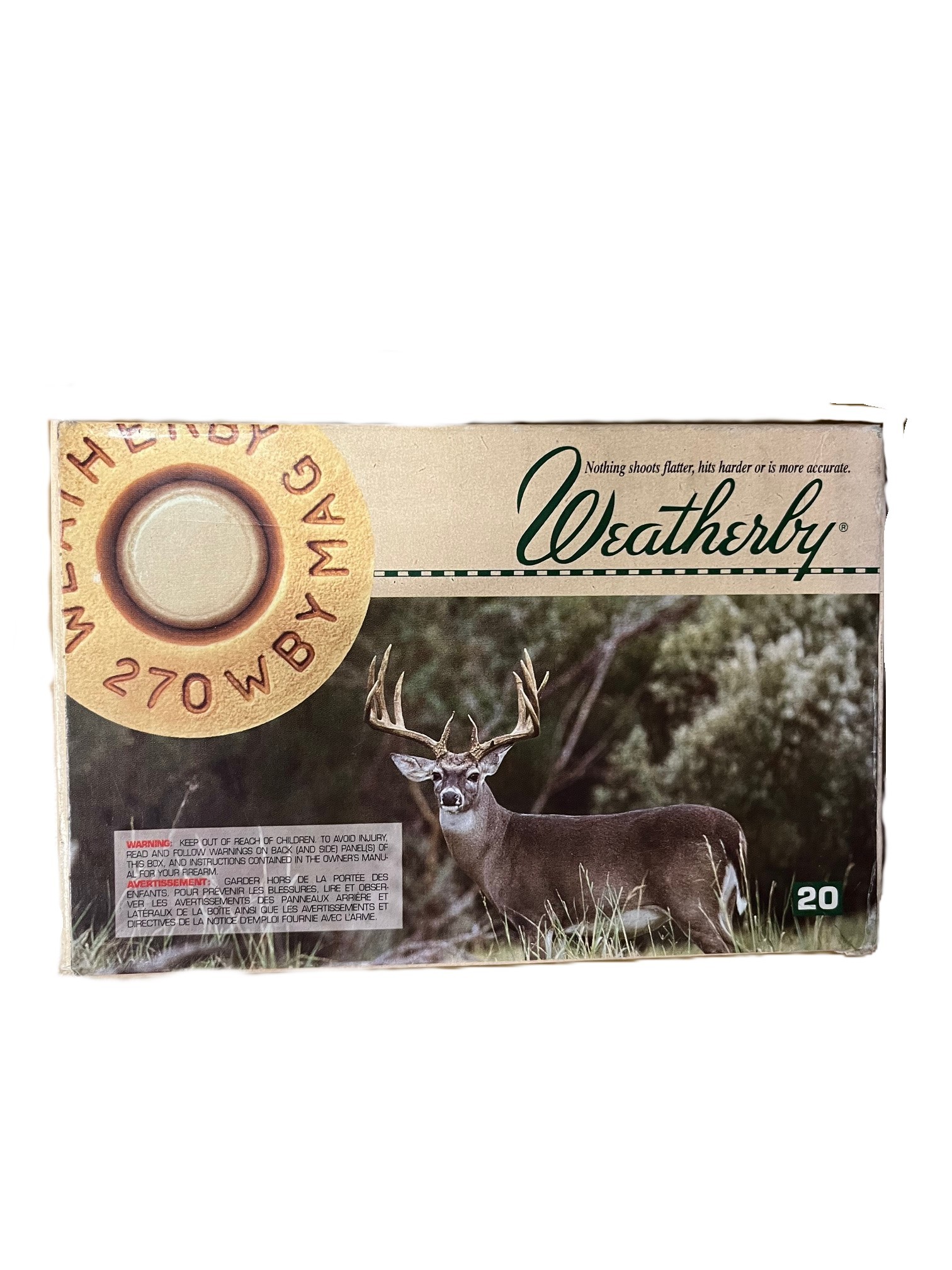 Munitions WEATHERBY 270 Wby Mag 150gr x20