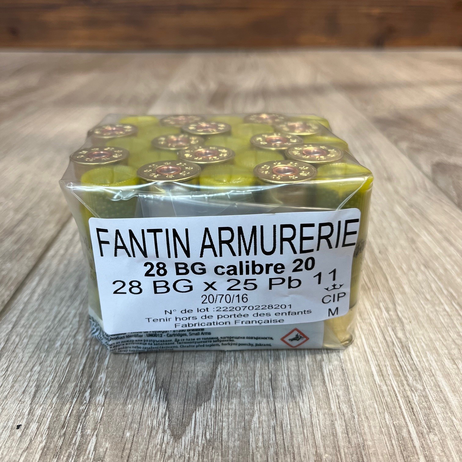 Cartouches FANTIN 20/70/12 28gr BJ n°11 x25