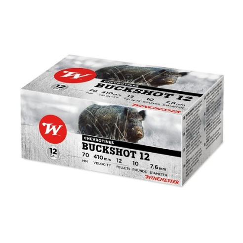 Cartouches WINCHESTER 12/70 BuckShot 12 Pellets x10