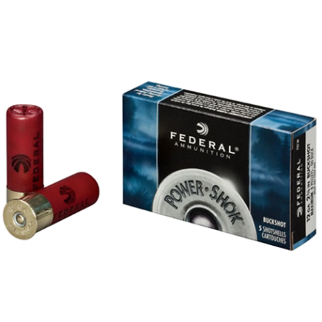 Cartouches FEDERAL 20/70 Chevrotine Power Shok 20 grains x5